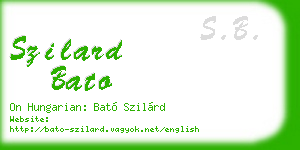 szilard bato business card