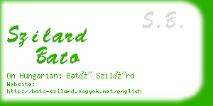 szilard bato business card